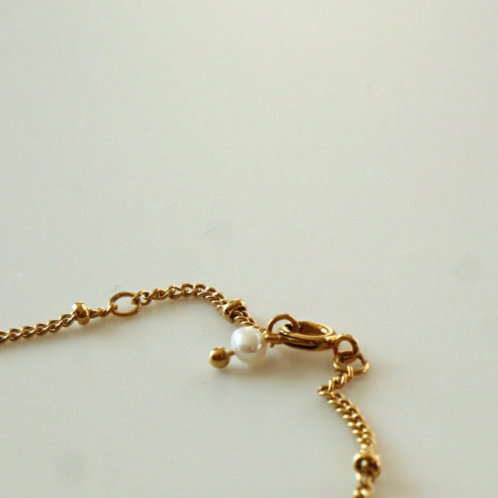 N015 stainless delicate pearl bracelet