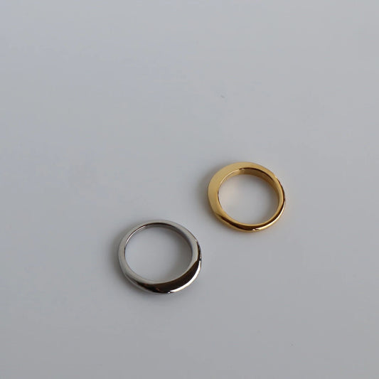 R063  stainless simple plump ring