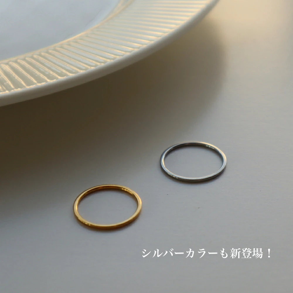 R083  stainless simple delicate ring