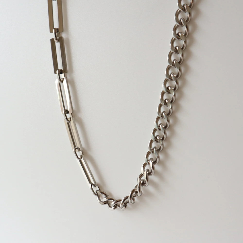 N006 stainless tough asymmetry necklace
