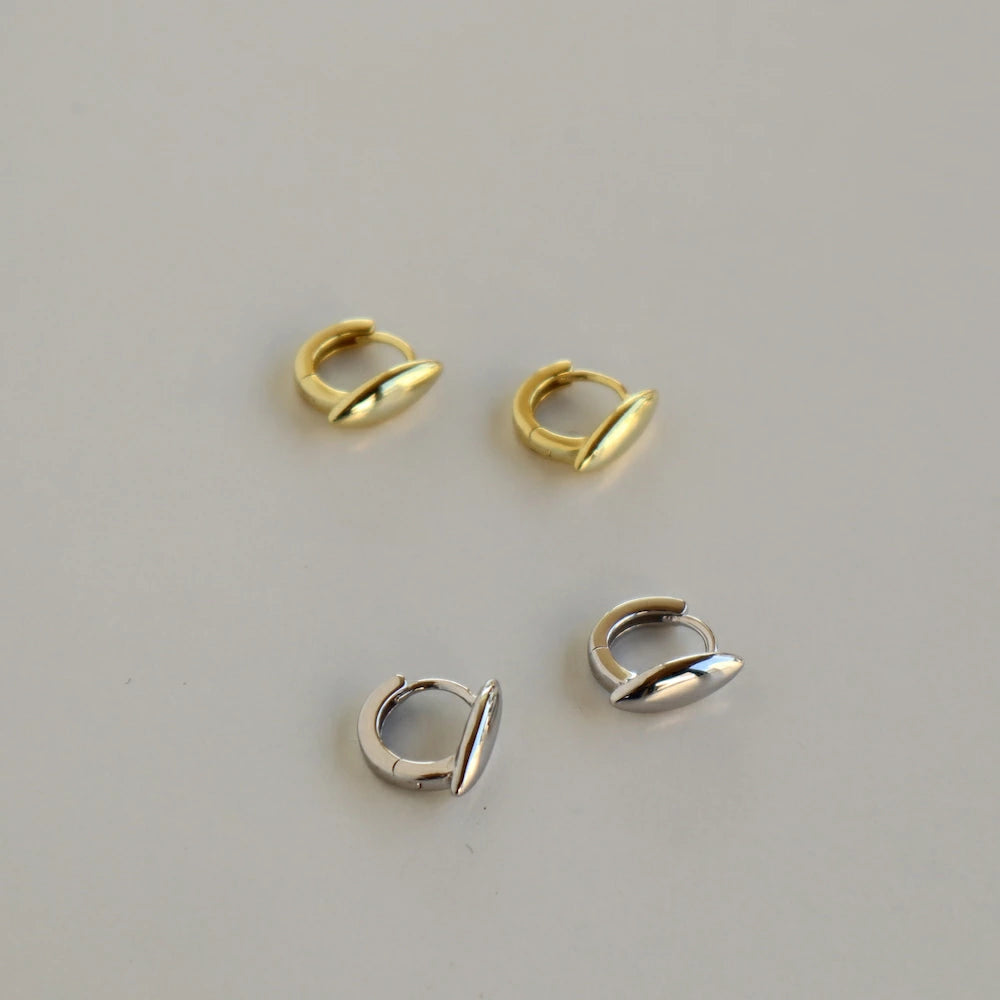 P301  silver925 metal beans hoop pierce