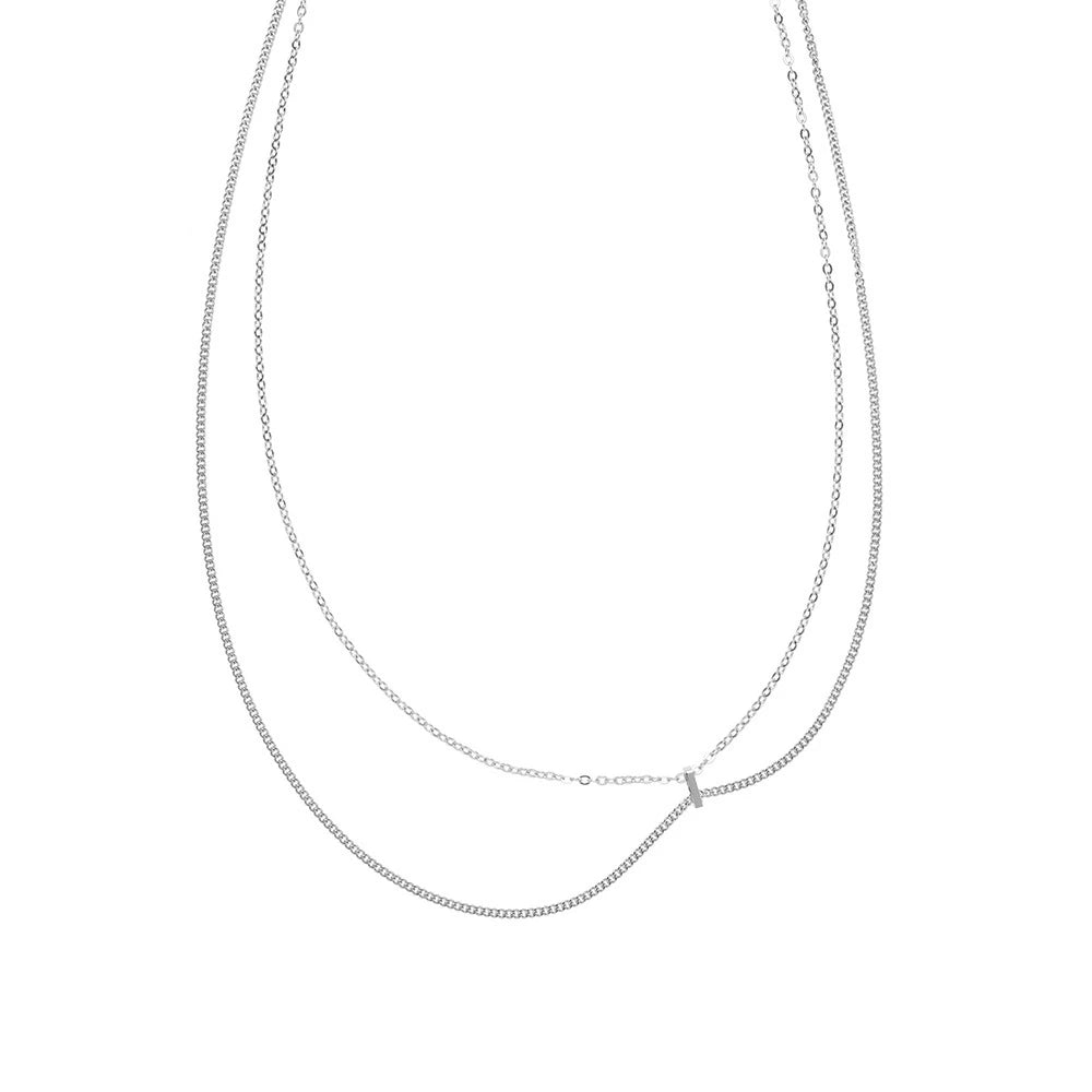 N016 stainless moving necklace