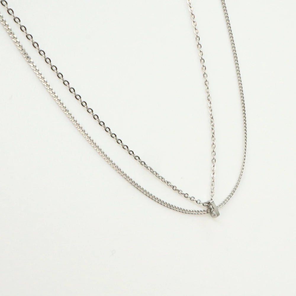 N016 stainless moving necklace
