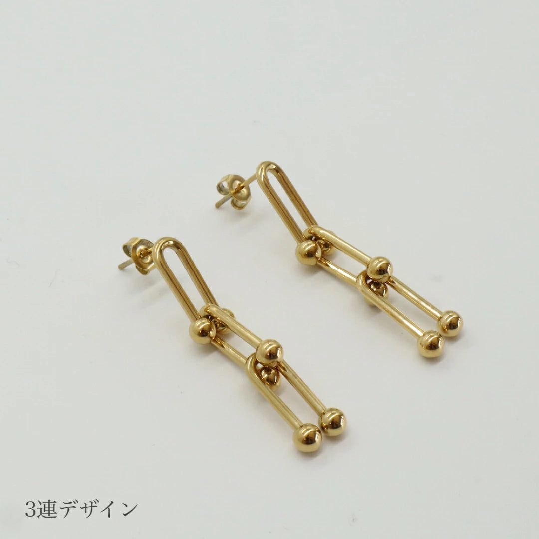 P383  stainless 2design chain pierce