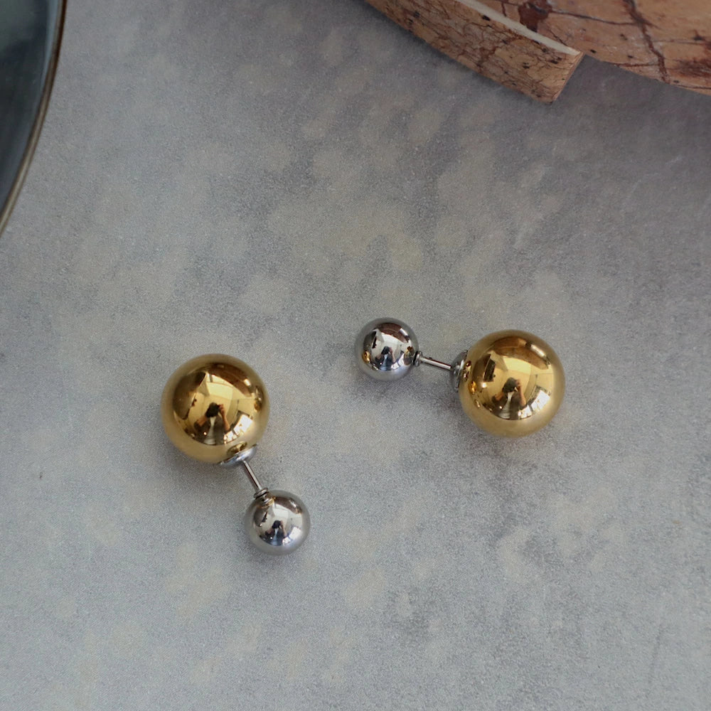 P290  stainless bicolor metal ball pierce