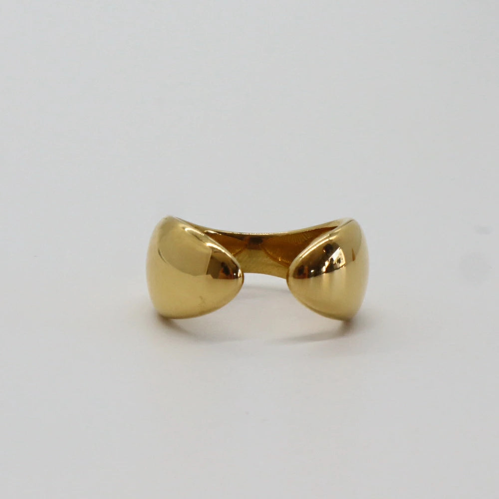 R008  stainless oversized plump ring