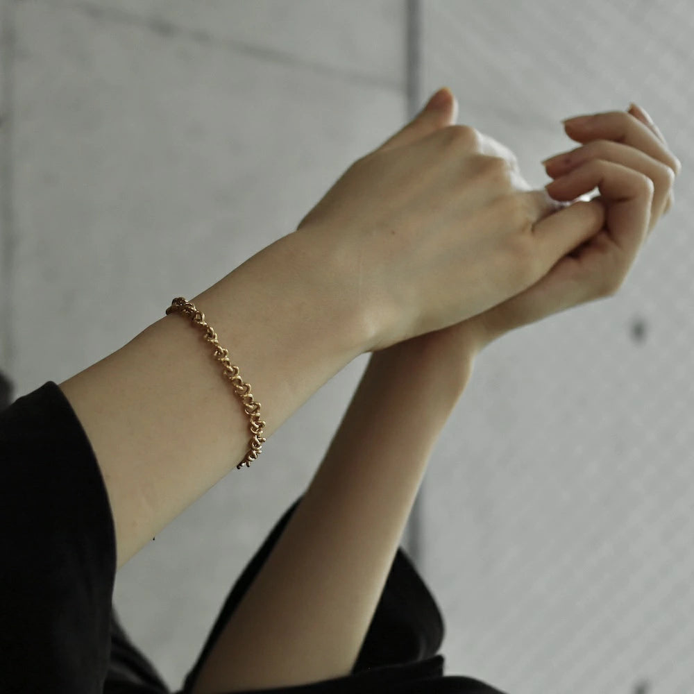 N132  stainless spiral chain bracelet