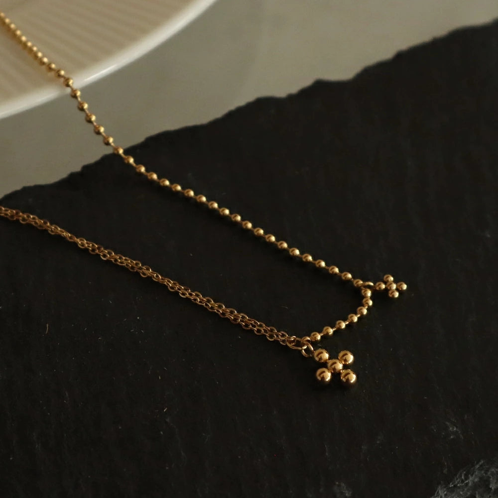 N028  stainless cross half chain necklace