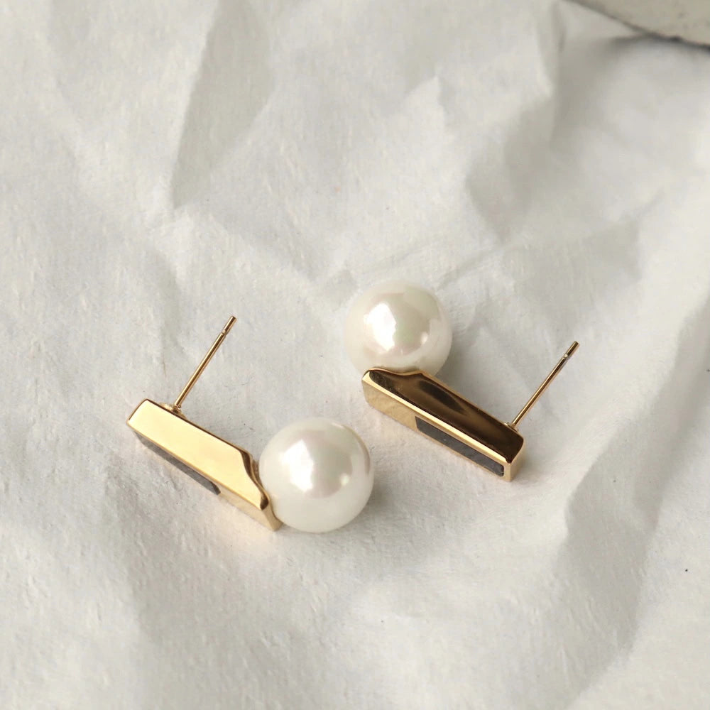 P075  stainless pearl combination pierce