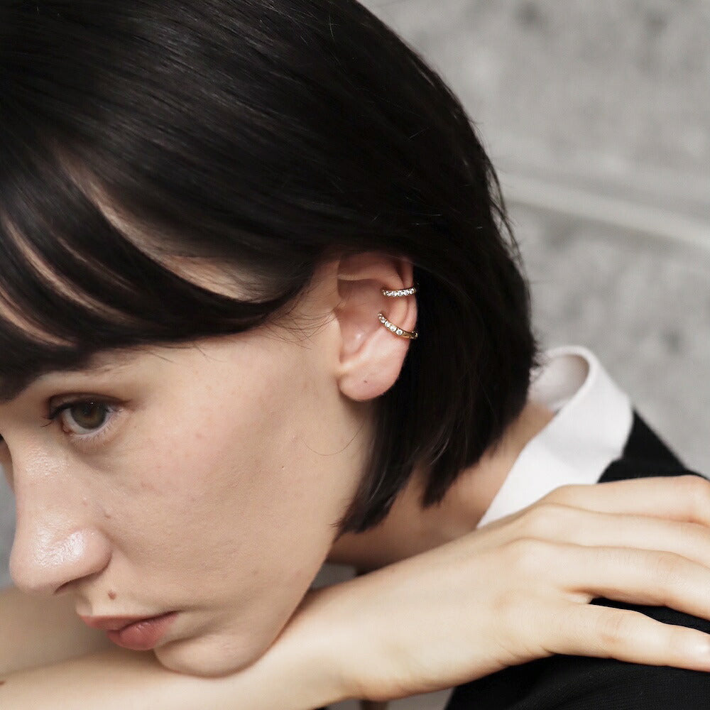 C003イヤーカフステンレス金アレ対応ゴールドシンプルイヤカフイヤーカフスギフトプレゼント女性レディースajiroaccessory3oz3sz