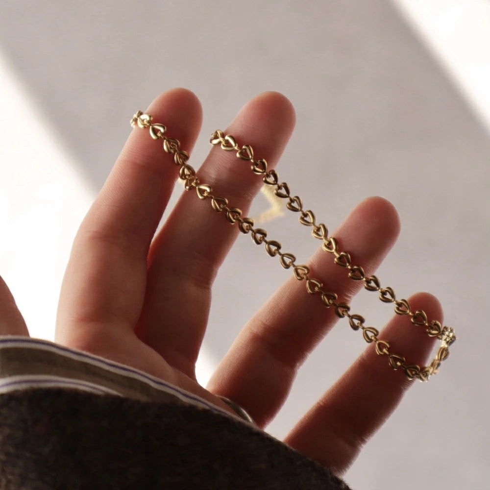 N199  stainless triangle chain bracelet