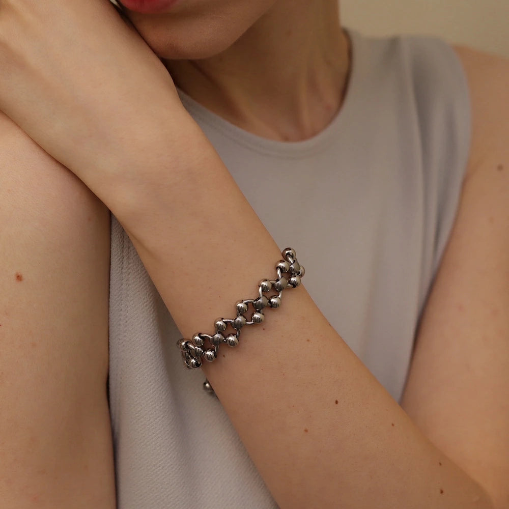 N188  stainless ball chain bracelet