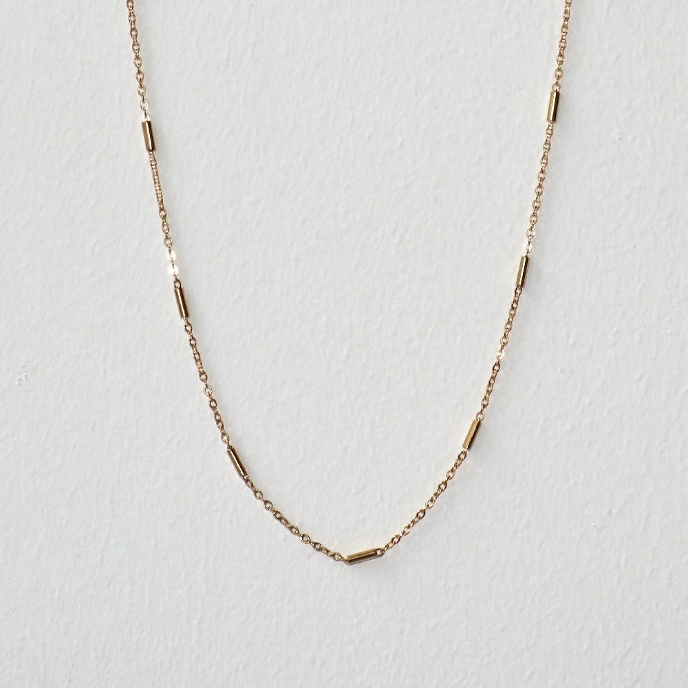 N206  stainless bar chain necklace
