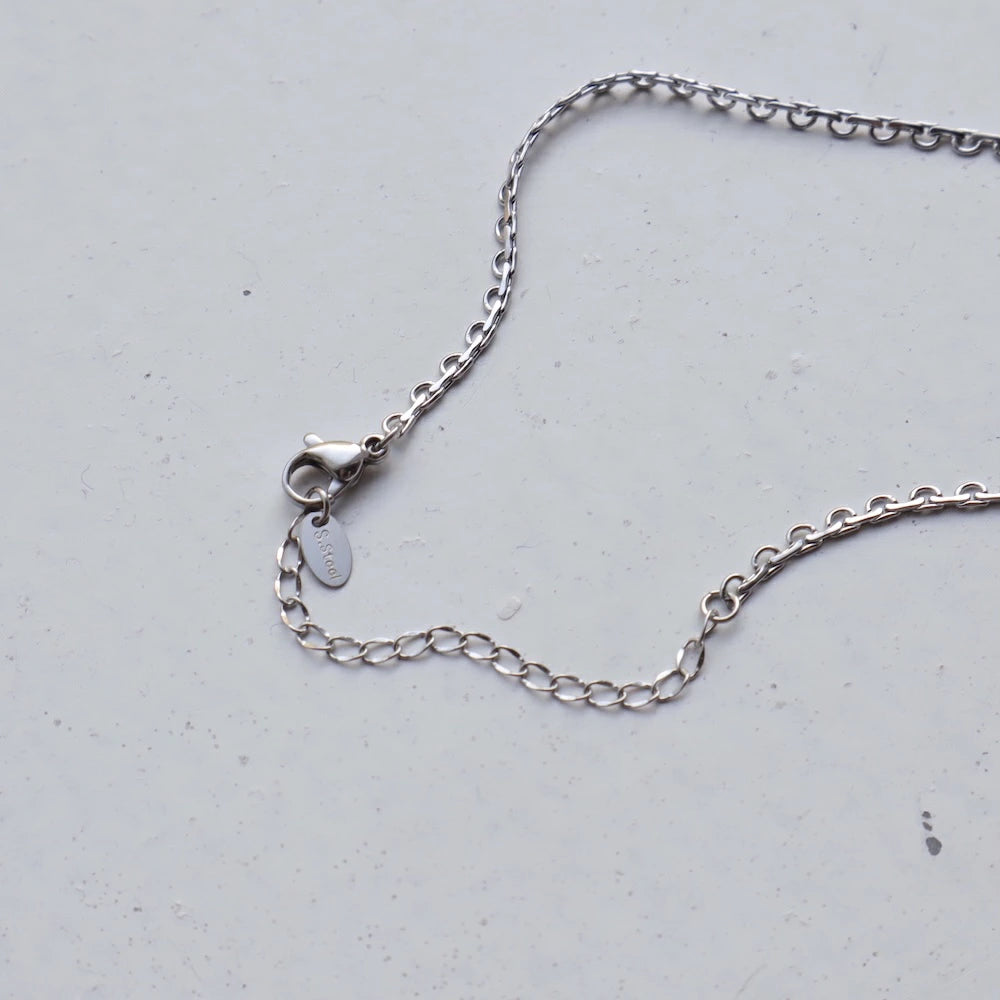 N221 stainless zirconia chain necklace