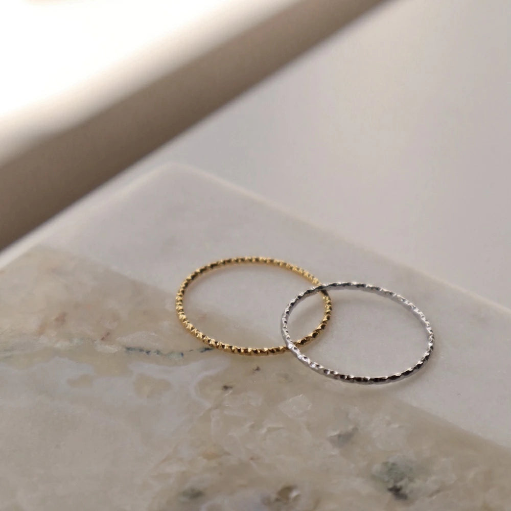 R075  stainless simple delicate ring