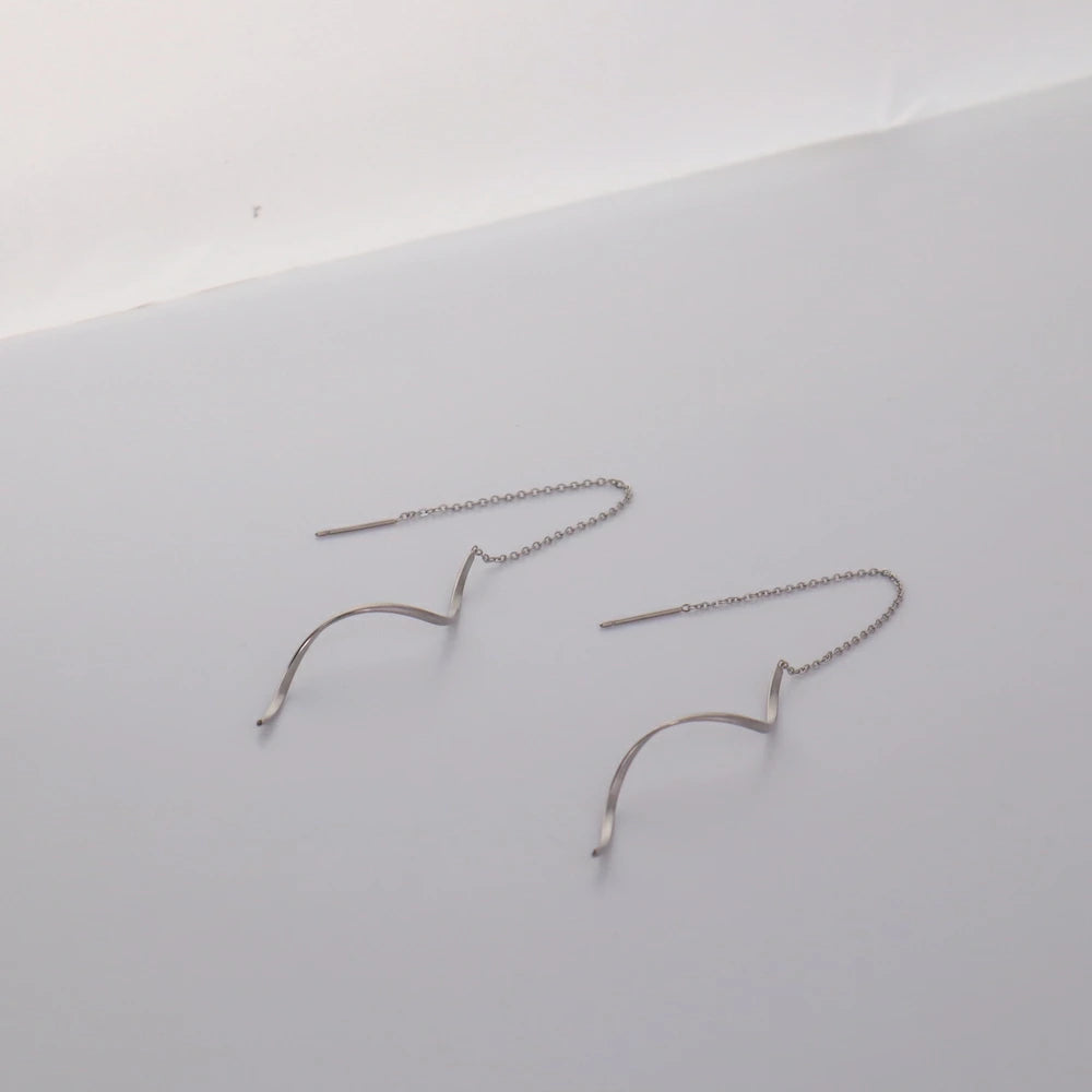 P426  stainless wave long American pierce