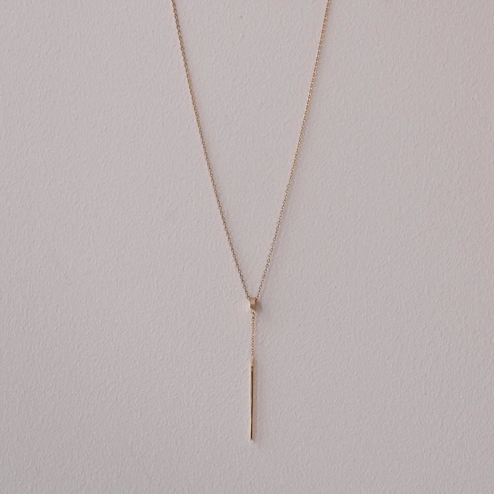 N228  stainless stick charm necklace