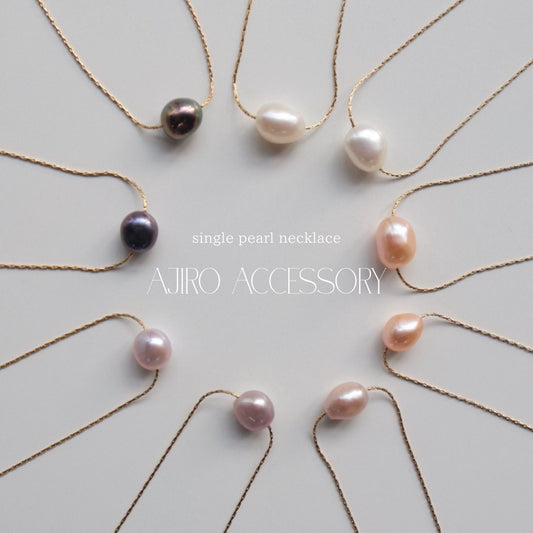 N142  stainless pearl necklace