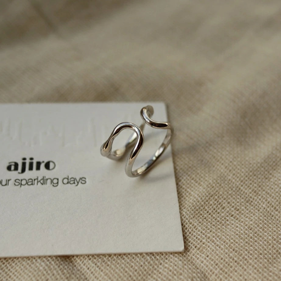 C077 silver925 parallel earcuff ring