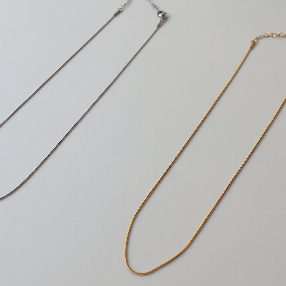 N168 stainless simple snake chain necklace