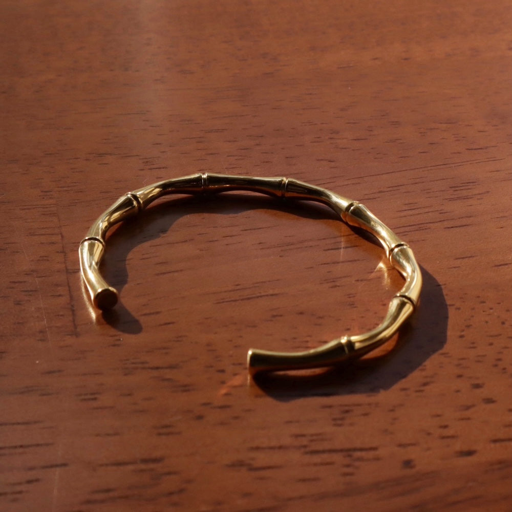 N012  stainless bamboo style bangle