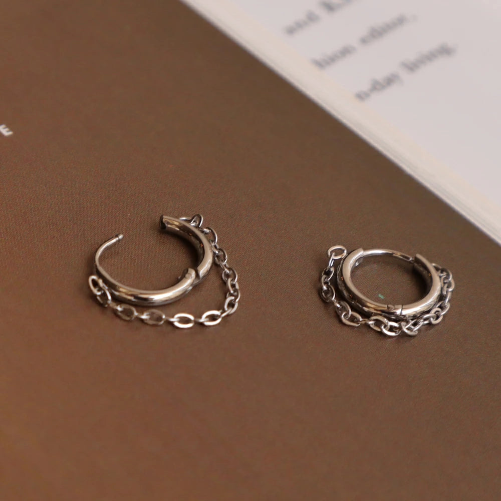 P435  stainless chain minimum hoop pierce