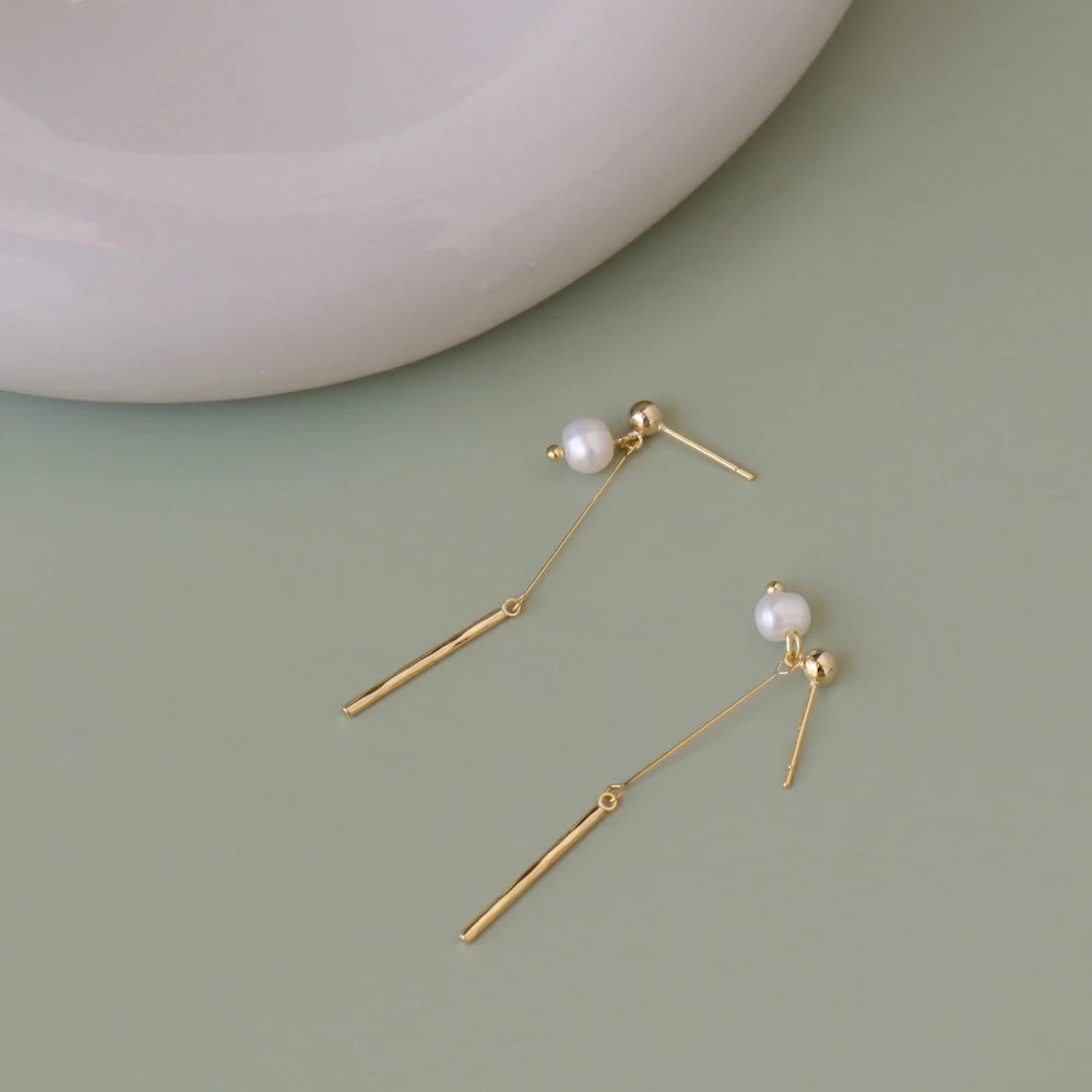 P450  one pearl stick pierce /  earring