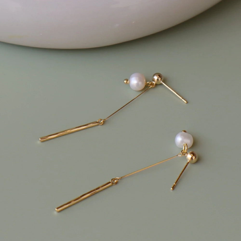 P450  one pearl stick pierce /  earring