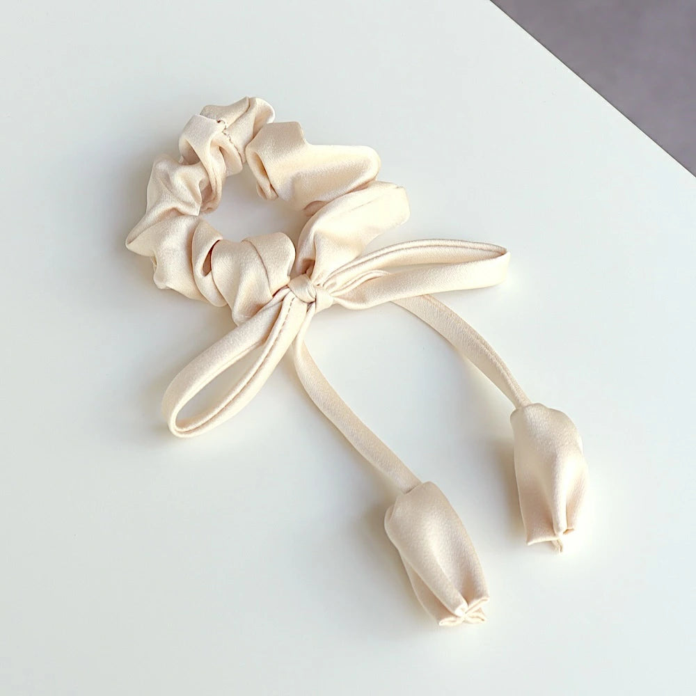 H012  ribbon tulip scrunchie