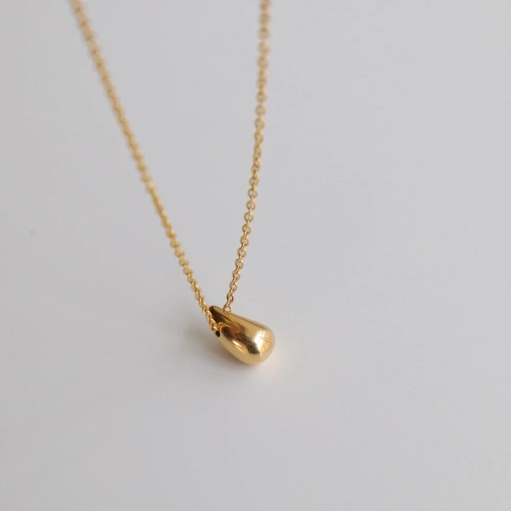 N146  stainless drop necklace