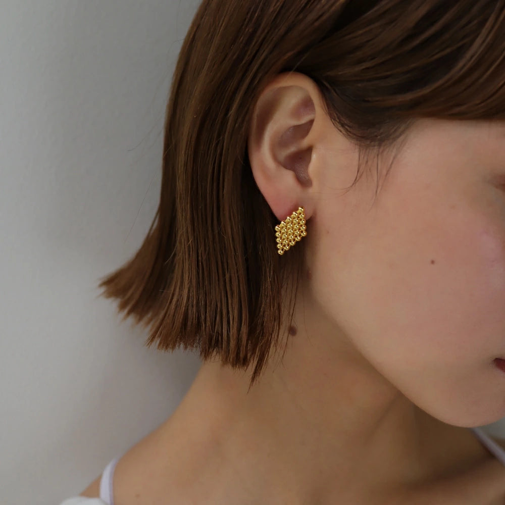 P024 stainless TSUBU-TUBU gold pierce