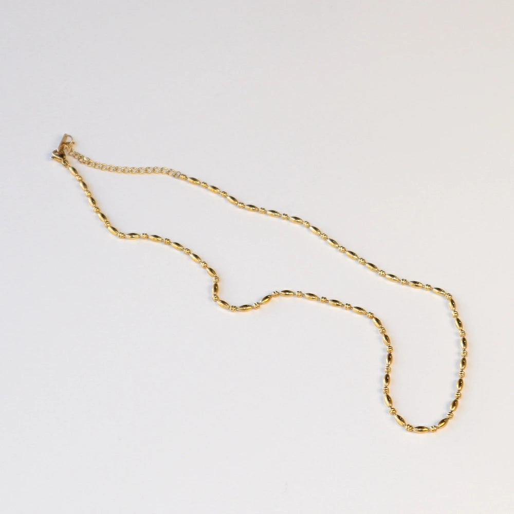 N243 stainless gold chain necklace