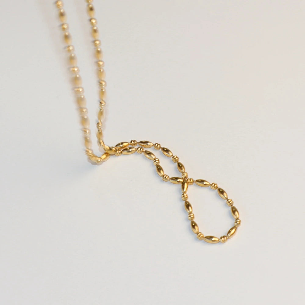 N243 stainless gold chain necklace