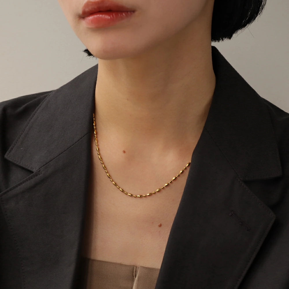 N243 stainless gold chain necklace