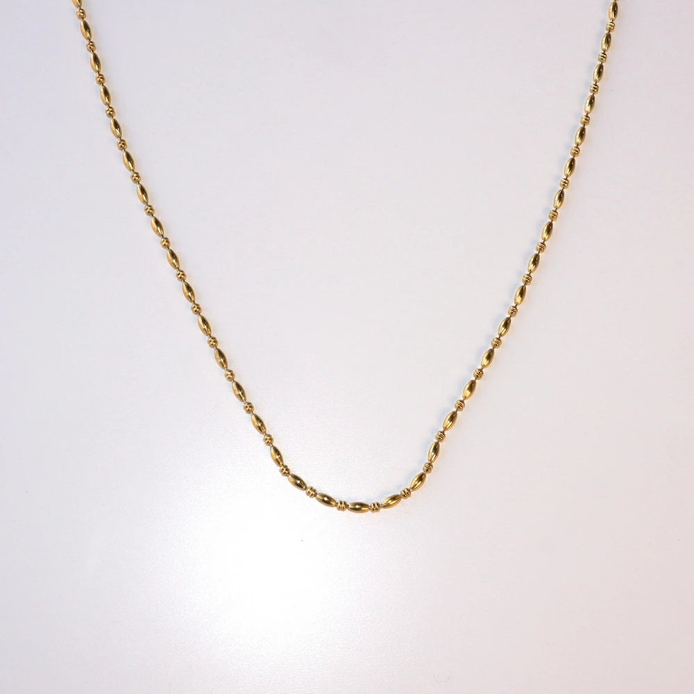 N243 stainless gold chain necklace