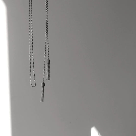 N244 stainless tassel chain necklace