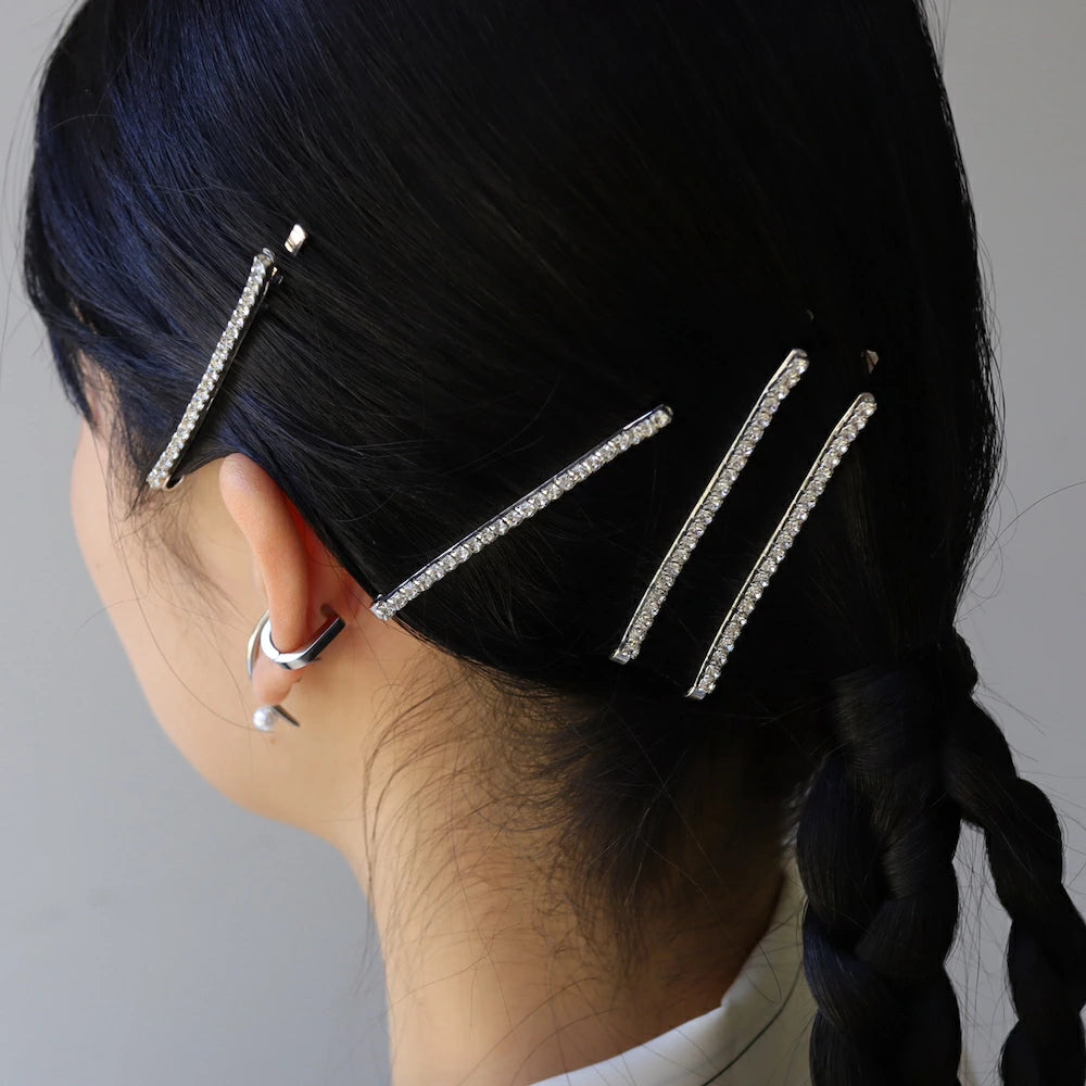 H025 rhinestone hairpin 6 pieces