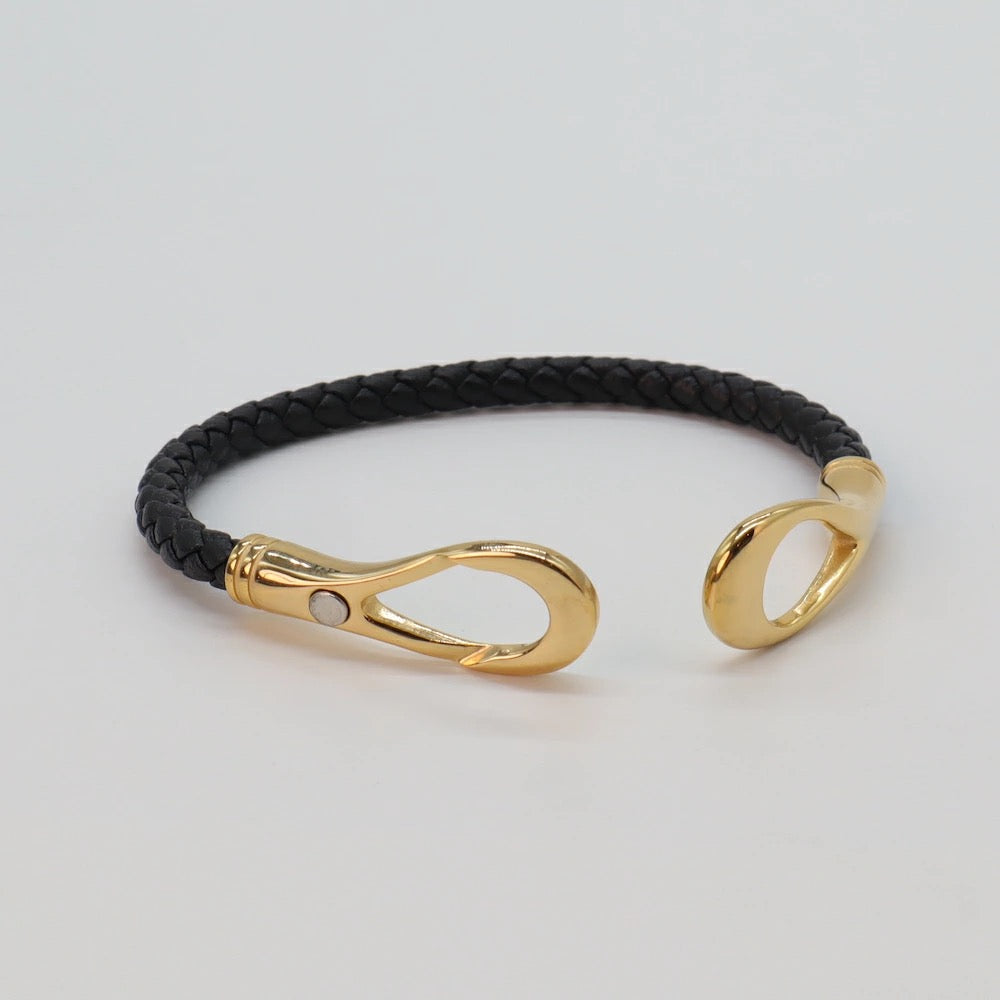 N251 stainless leather bracelet