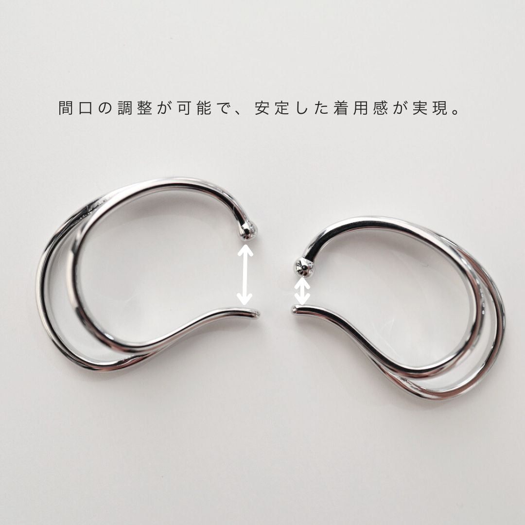 C040イヤーカフイヤカフイヤーカフスイヤリング揺れるフリーサイズ調節可能簡単装着ロングチェーンゴールドシルバーおしゃれギフトプレゼント女性レディースバリュー両耳販売ジュエリー