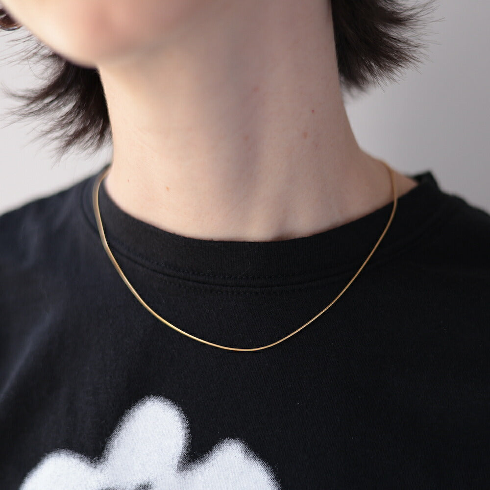 N168 stainless simple snake chain necklace