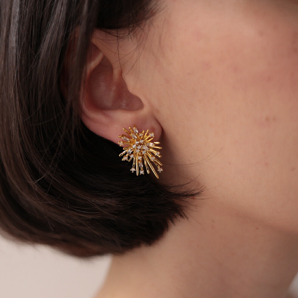 P226 Pierce Earrings Gold Silver Hypoallergenic Elegant Minimal