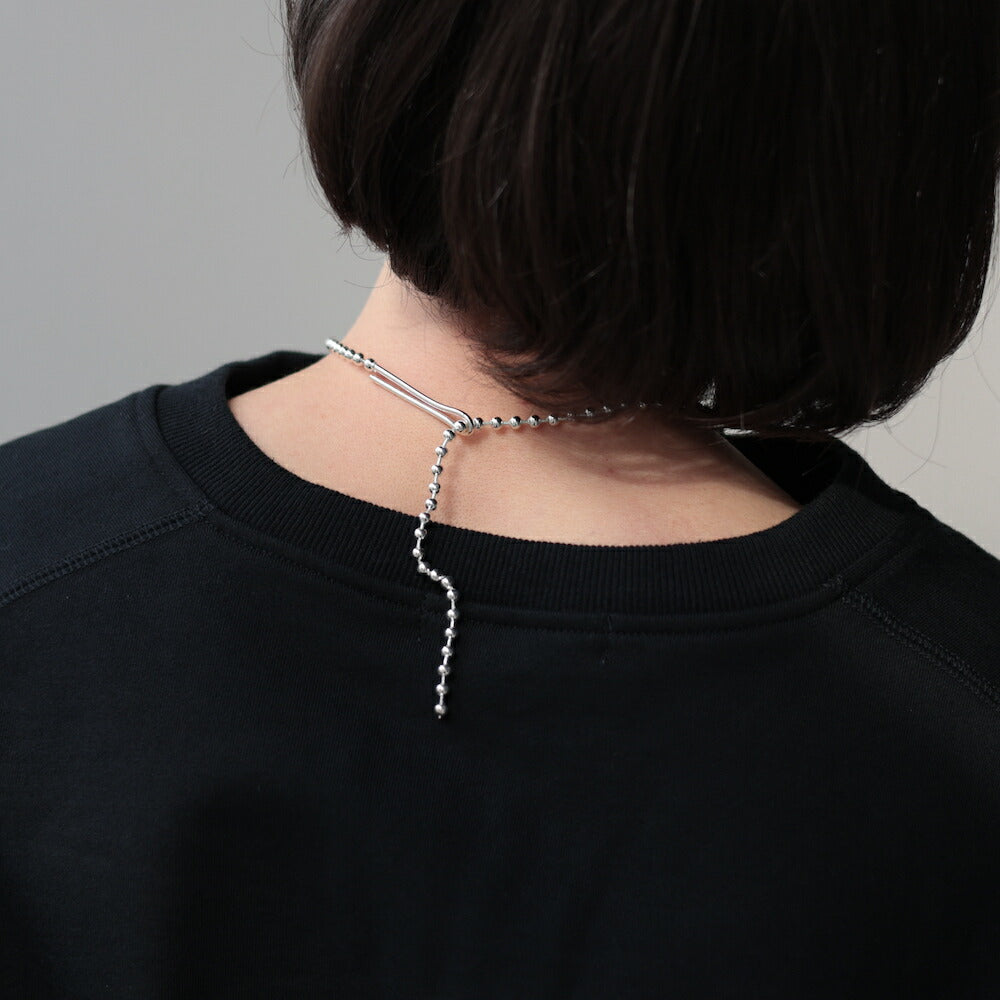 N031ネックレスsilver925シルバーボールチェーンシンプル調節可能フリーサイズアレンジ自在レディース女性デイリー重ね付けギフトプレゼントトレンドアクセサリー