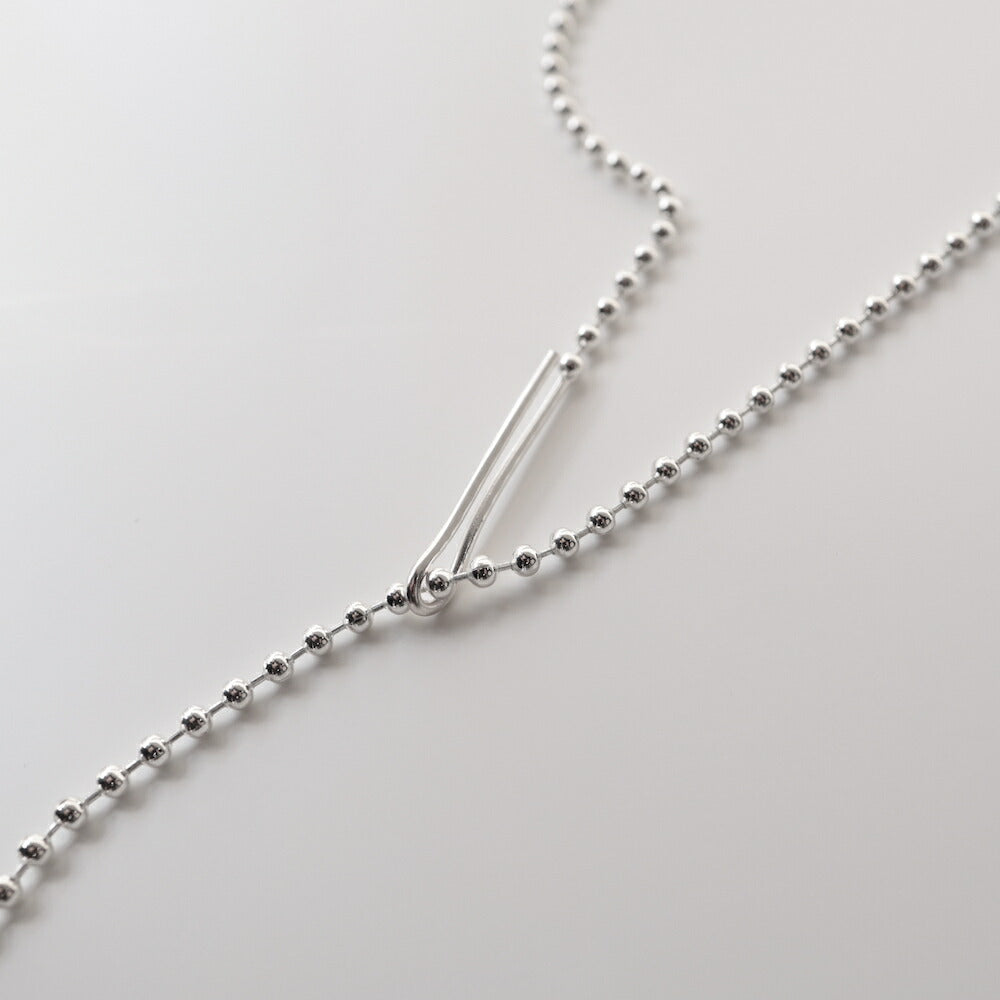 N031ネックレスsilver925シルバーボールチェーンシンプル調節可能フリーサイズアレンジ自在レディース女性デイリー重ね付けギフトプレゼントトレンドアクセサリー