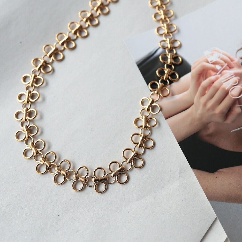N068ネックレスサージカルステンレス金属アレルギー対応ゴールドレディースおしゃれユニークデザインチョーカー首元アクセK18コーティング錆びない軽量人気ギフトプレゼント女性高見えジュエリーシンプル個性トレンド