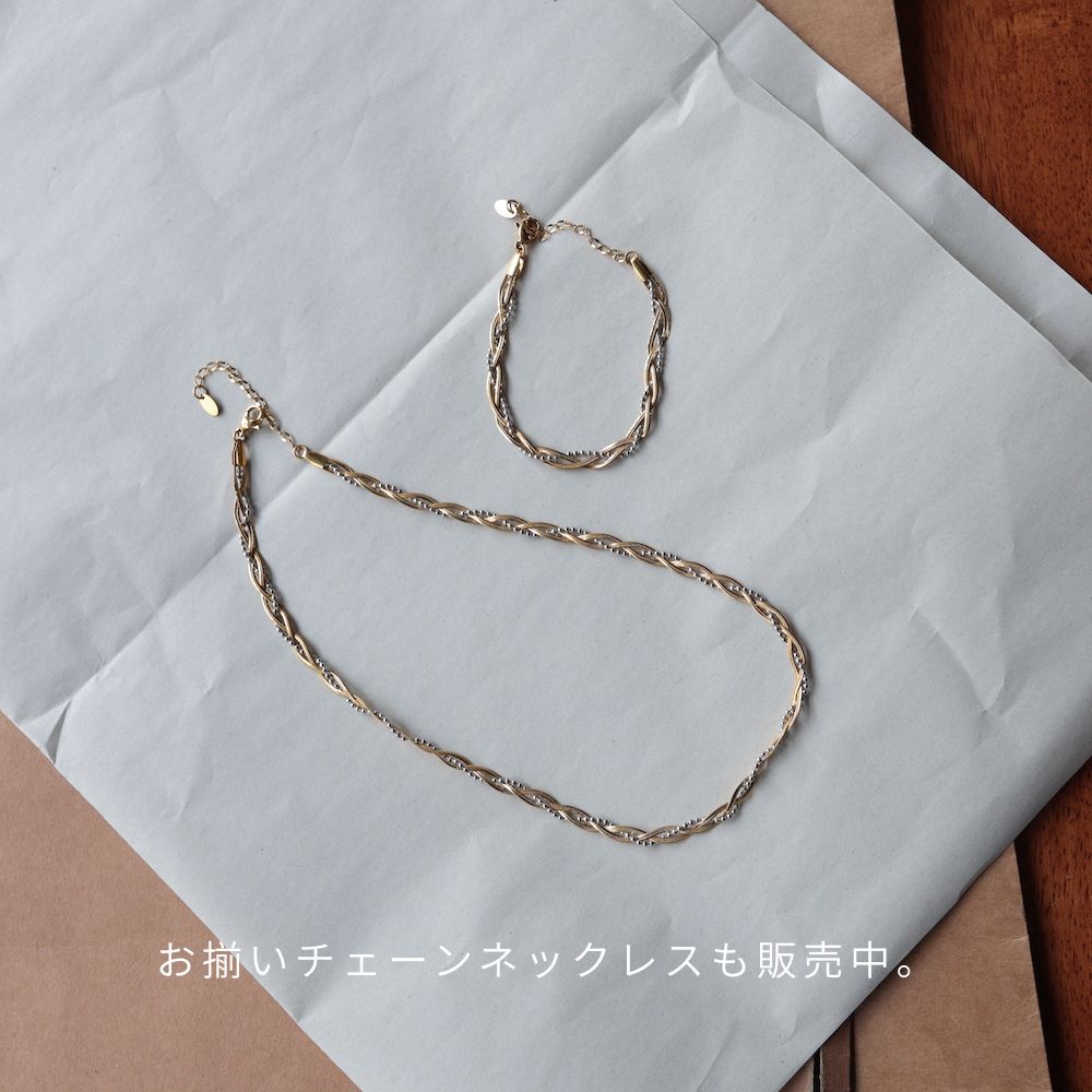 N123ブレスレットステンレス金属アレルギー対応スネークチェーンボールチェーンバイカラーゴールドシルバーレディース女性おしゃれ調節可能付けっぱなし変色しにくいデイリーギフトプレゼント人気ジュエリー