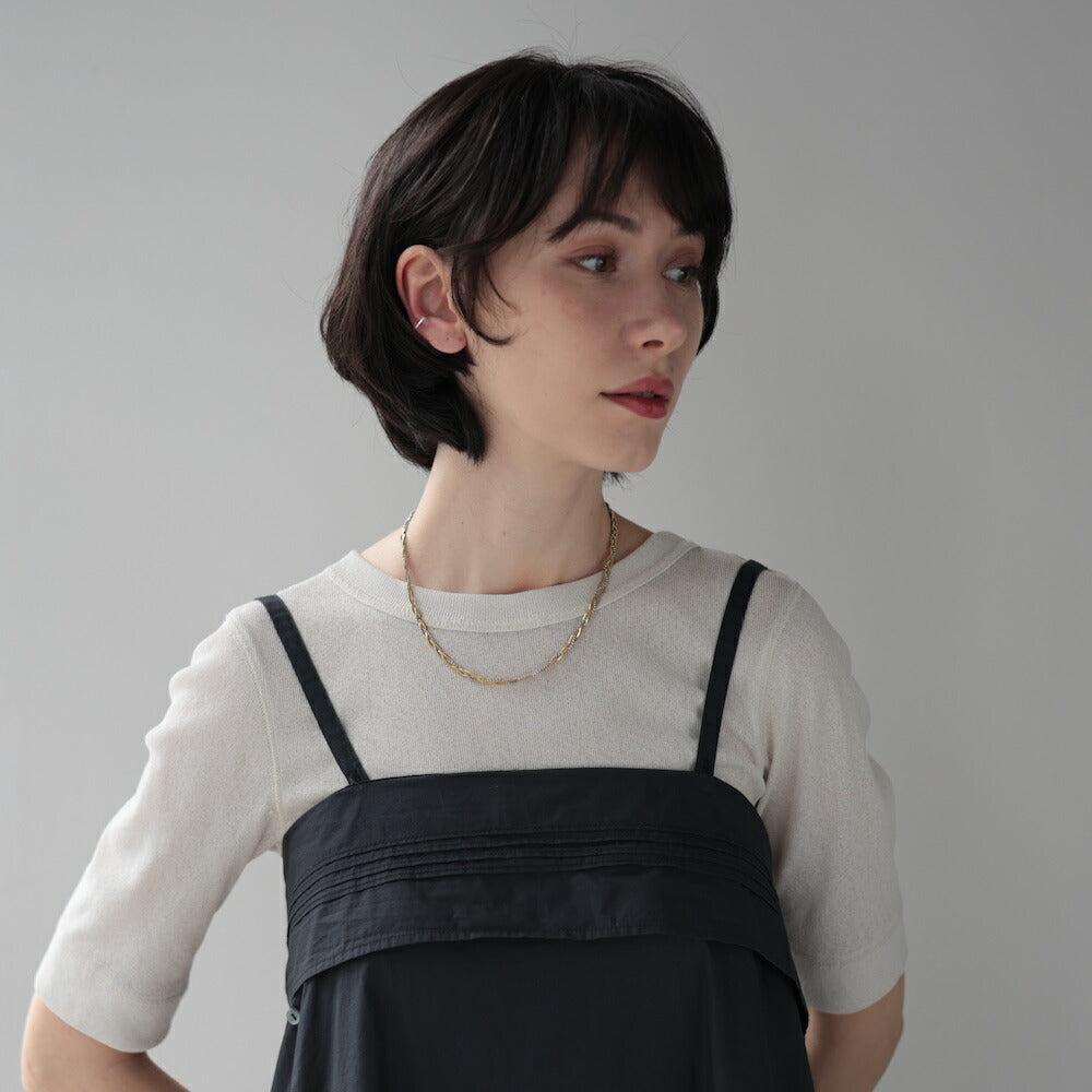 N151ネックレスステンレス金属アレルギー対応スネークチェーンボールチェーンバイカラーゴールドシルバーレディース女性おしゃれ調節可能付けっぱなし変色しにくいデイリーギフトプレゼント人気ジュエリー