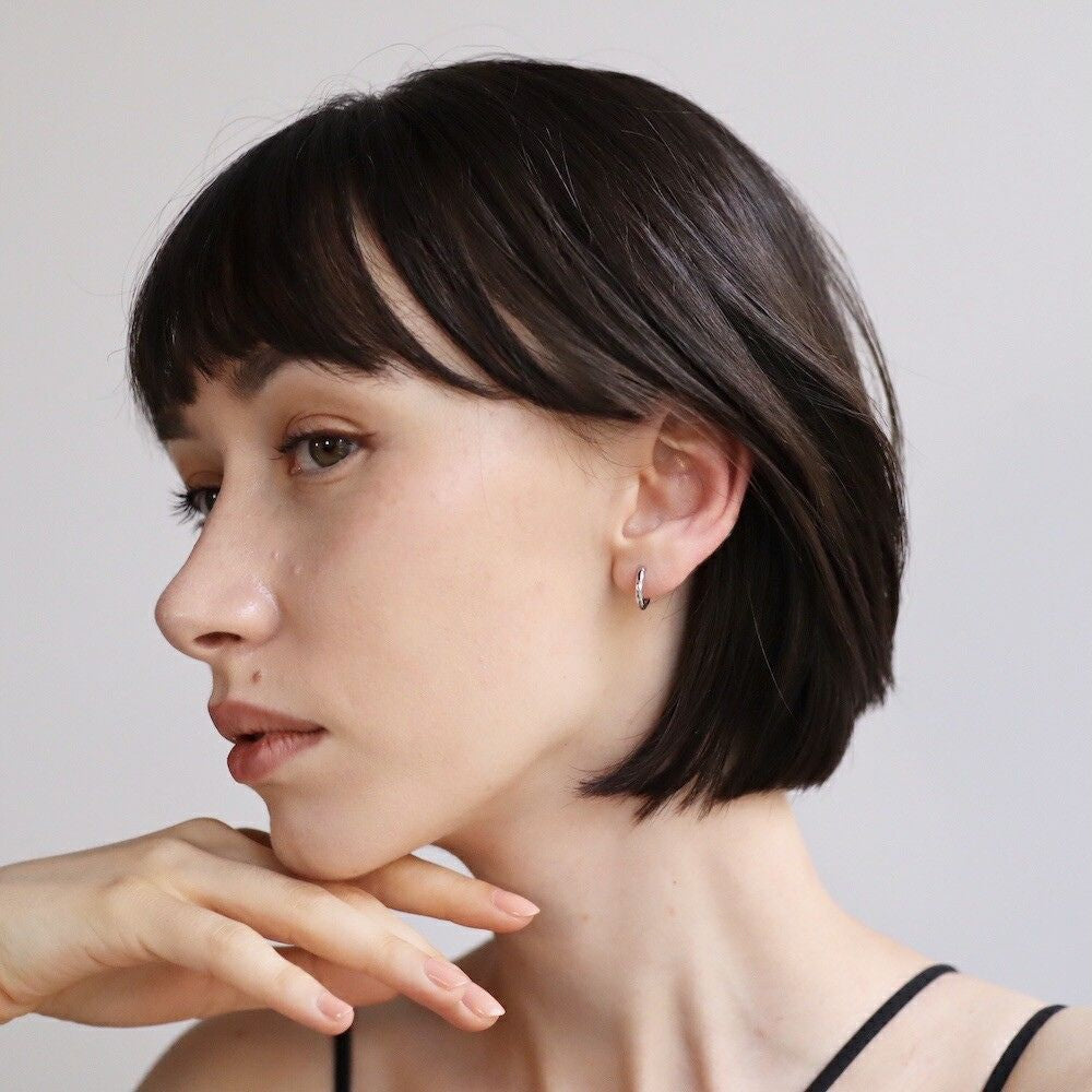 【10％OFFクーポン発行中】【リニューアル】P023ピアスフープミニピアスキャッチレスシルバーゴールドキャッチ要らないシンプルギフトプレゼントおしゃれオフィスシンプル女性レディースジュエリー
