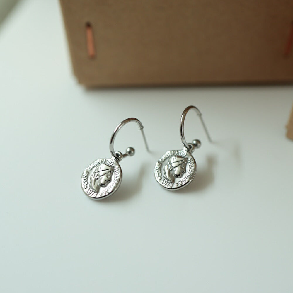 【35％OFFクーポン発行中】P295ピアスサージカルステンレスゴールドコインデザインコインピアスステンレス金属アレルギー対応ギフトプレゼントシンプルオフィスaccessory