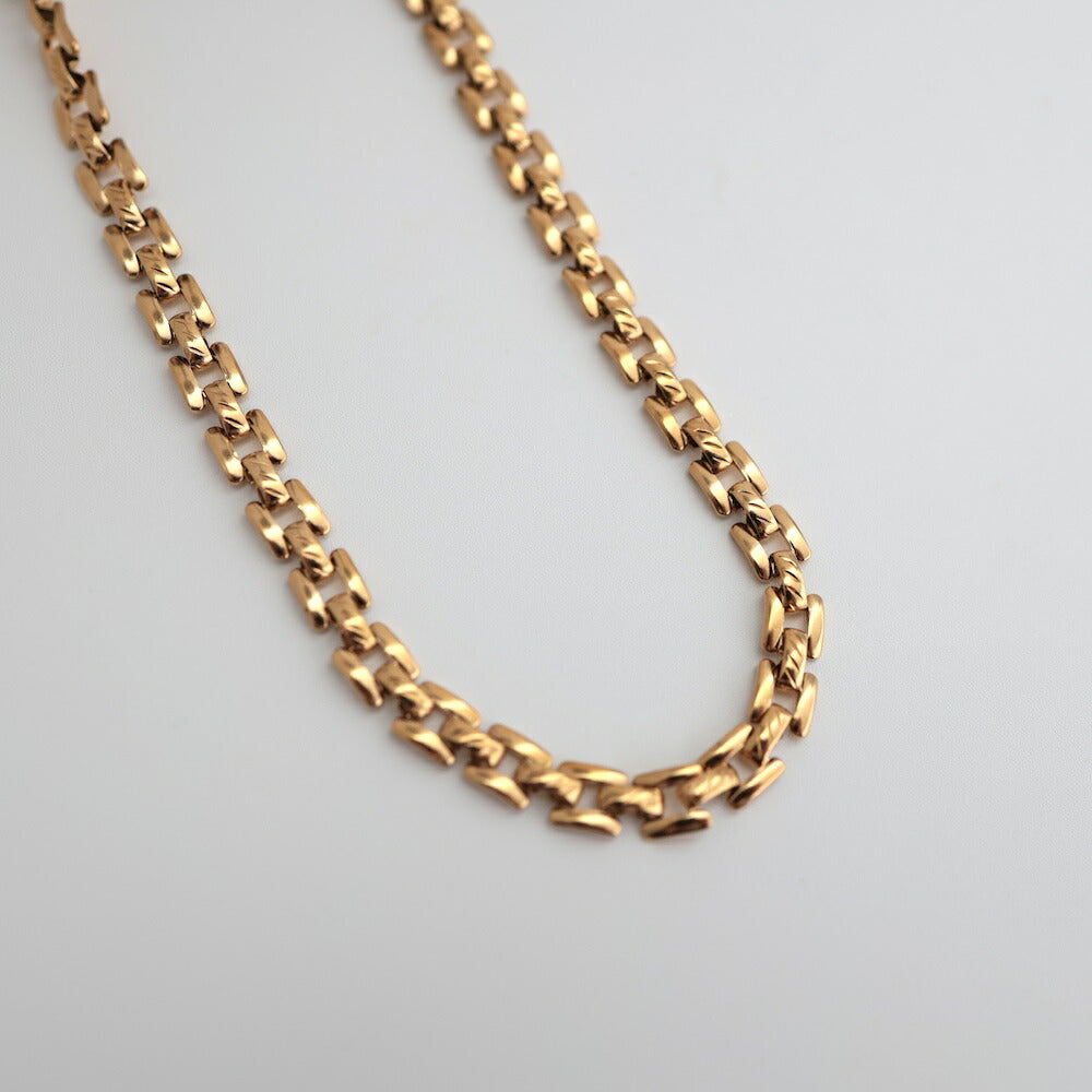 N093 Necklace Surgical Stainless Steel Hypoallergenic Chain Gold Silver K18 Daily Wear Rust Resistant Elegant Minimal Ladies Mens Gift