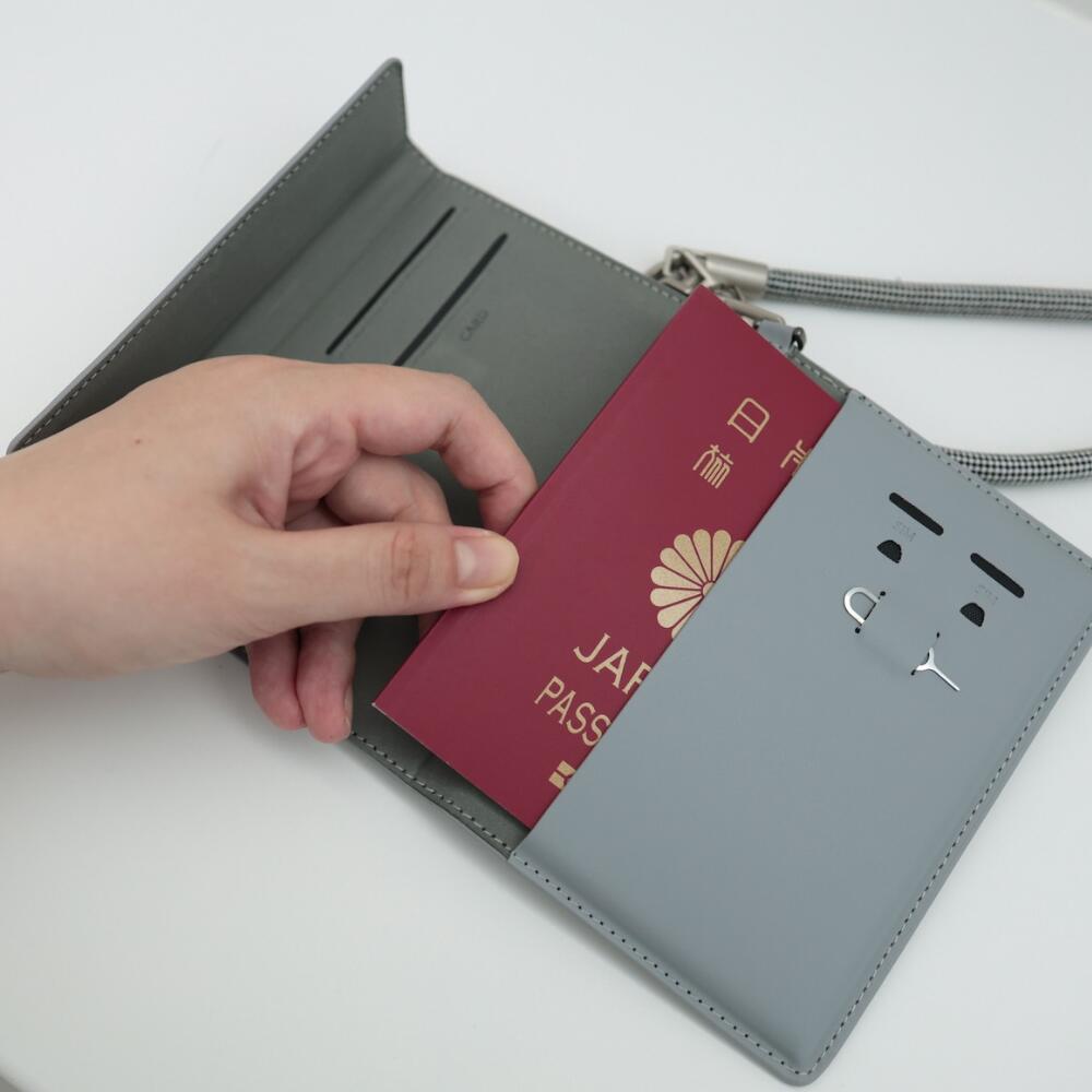 パスポートケーススキミング防止RFID通帳ケースマルチケース財布レディース薄型大容量おしゃれトラベルウォレット通帳入れカードケース旅行simsimピンAJIROMOOD